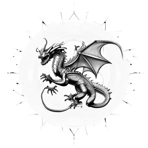 Futuristic Dragon Circuitry