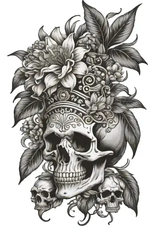 Daisy Daffodil Lily Of The Valley Marigold Carnation Indian Skull Headdress