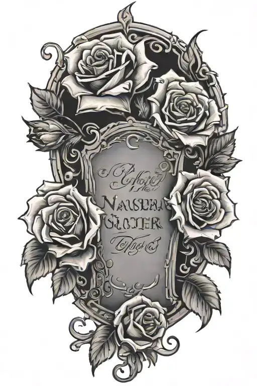 Roses And Tombstone Rip To My Sister Name Naquanda