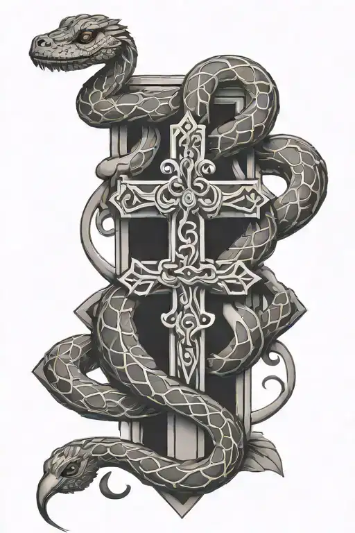 Cross And Snake