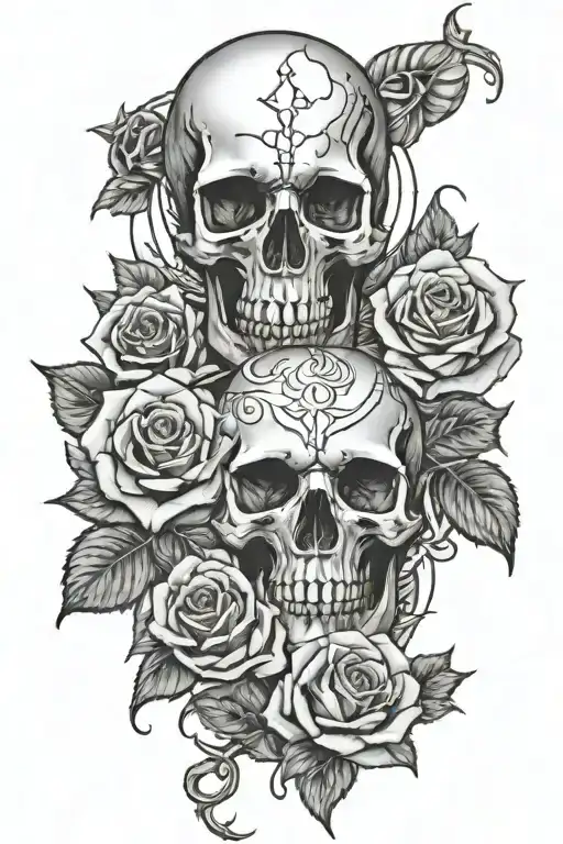 Skull And Roses God Of War