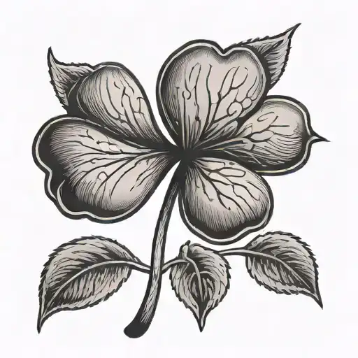 Small Vintage Four Leaf Clover