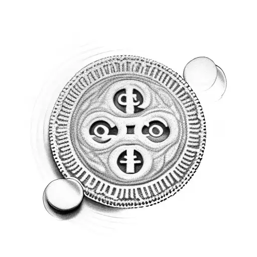 Oreo Cookie With A Dollar Symbol In The Middle