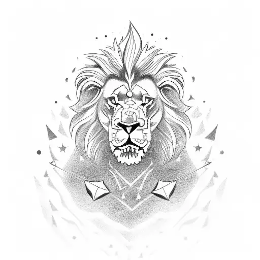 Fire Lion With Star For Eye
