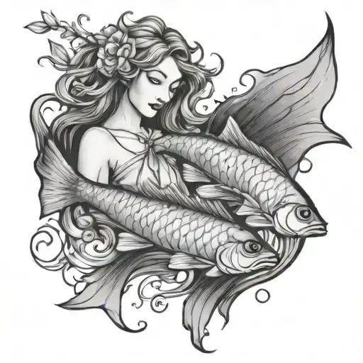 Virgo Women Pisces Fish Swimming