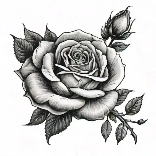 Ava Underlined By A Rose Growing