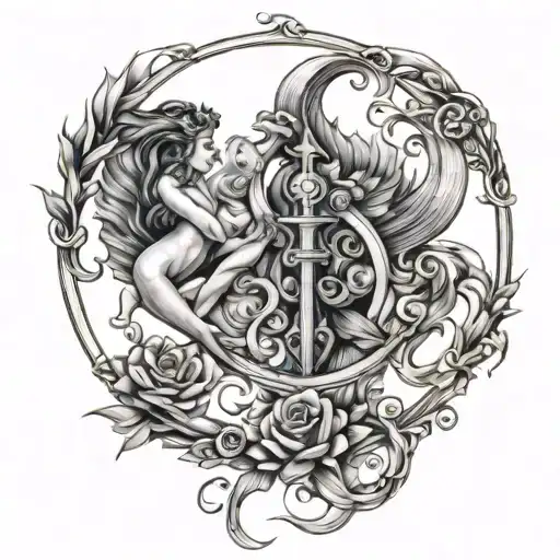 Virgo Sagittarius Scorpius Libra Together Symbolizing