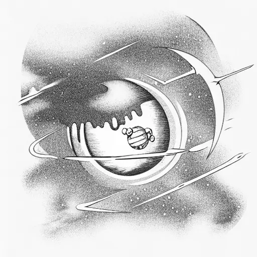 Outer Space Meets Ocean Through A Doorway