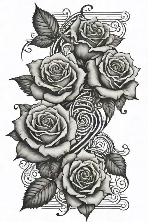 Music Notes Intertwined Roses Coming Toward Me Like