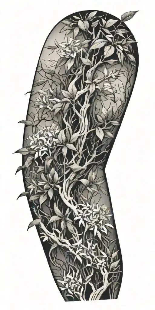 Mangrove With Vines Intertwining