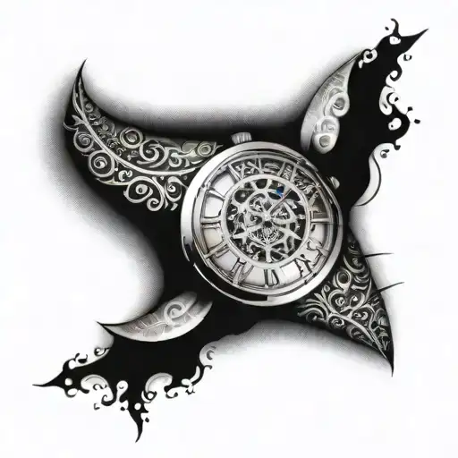 A Watch Space With Intricate Patterns And Hidden Symbolic Elements Half Sleeve