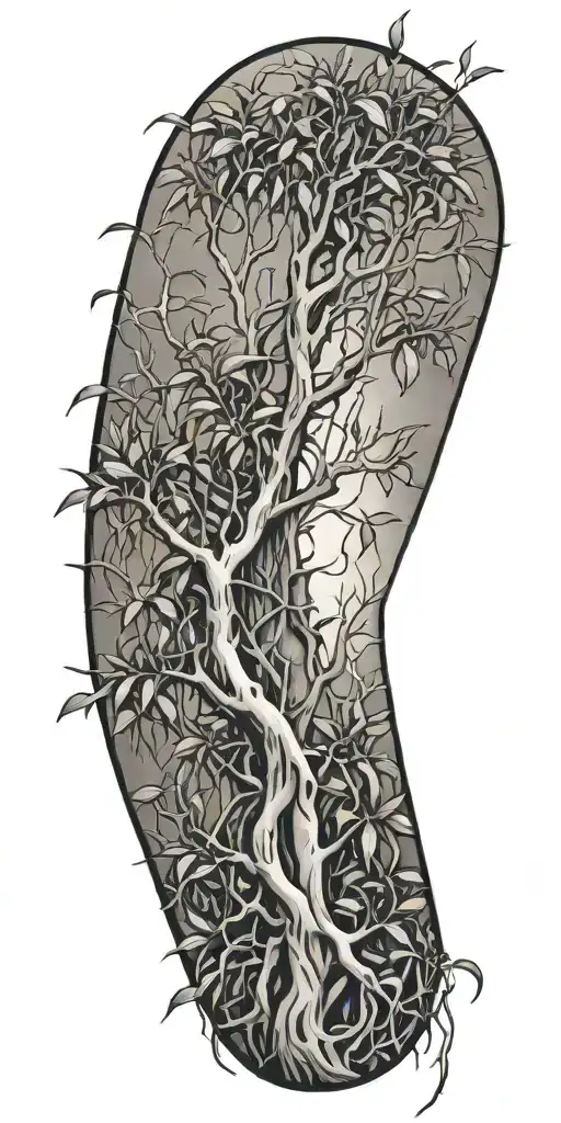 Mangrove With Vines Wrapped