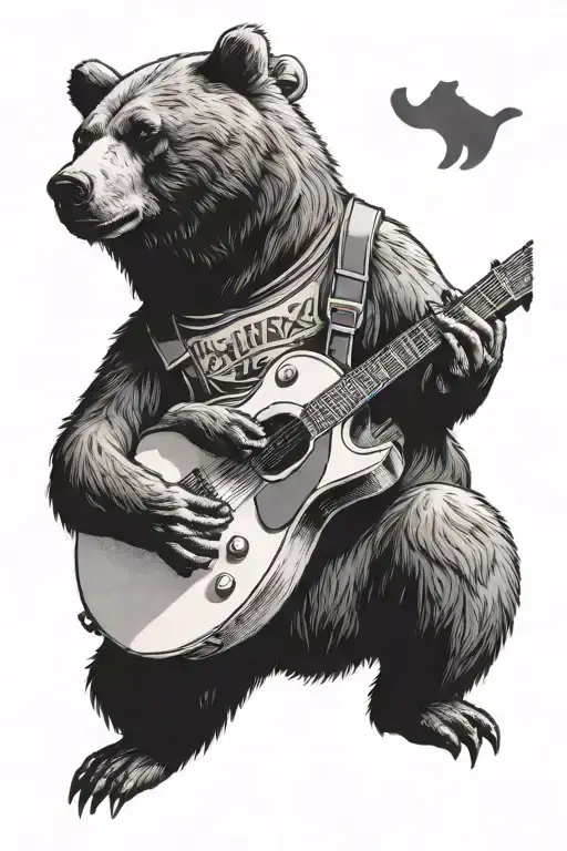 Bear Playing Guitar