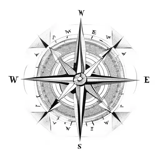Compass With Roman Number