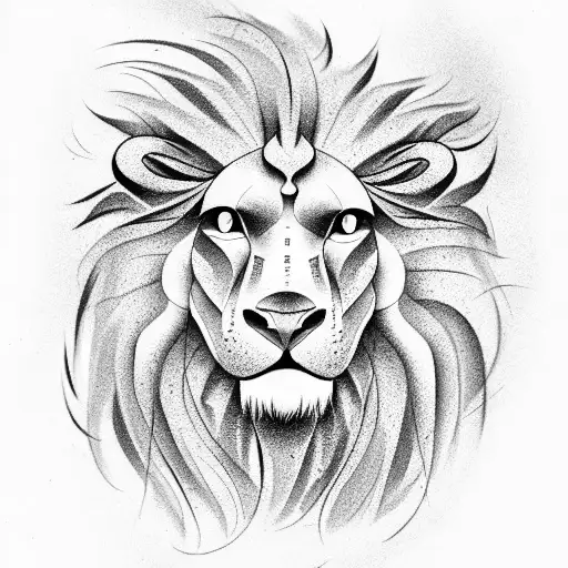 A Bull And A Lion With A Bow