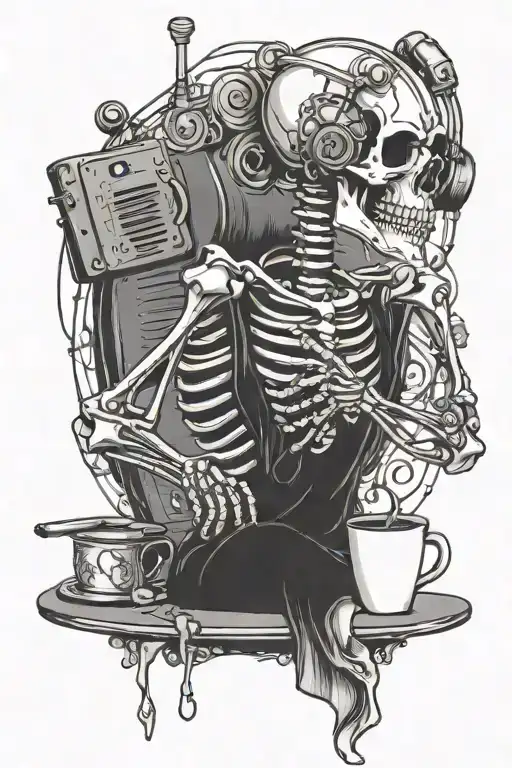 A Skelaton Coding Software While Listening Music And Drinking Coffee