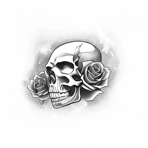 Skull Rose Candle Woman