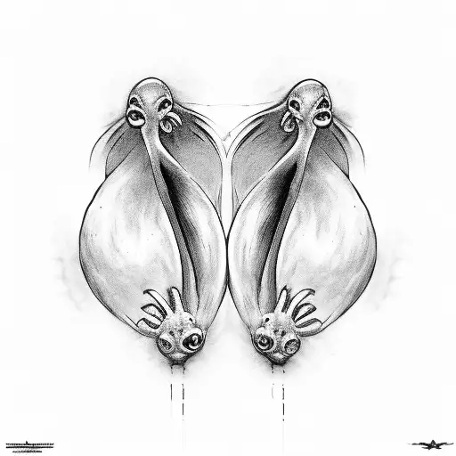 Breast With Webbed Feet And Legs