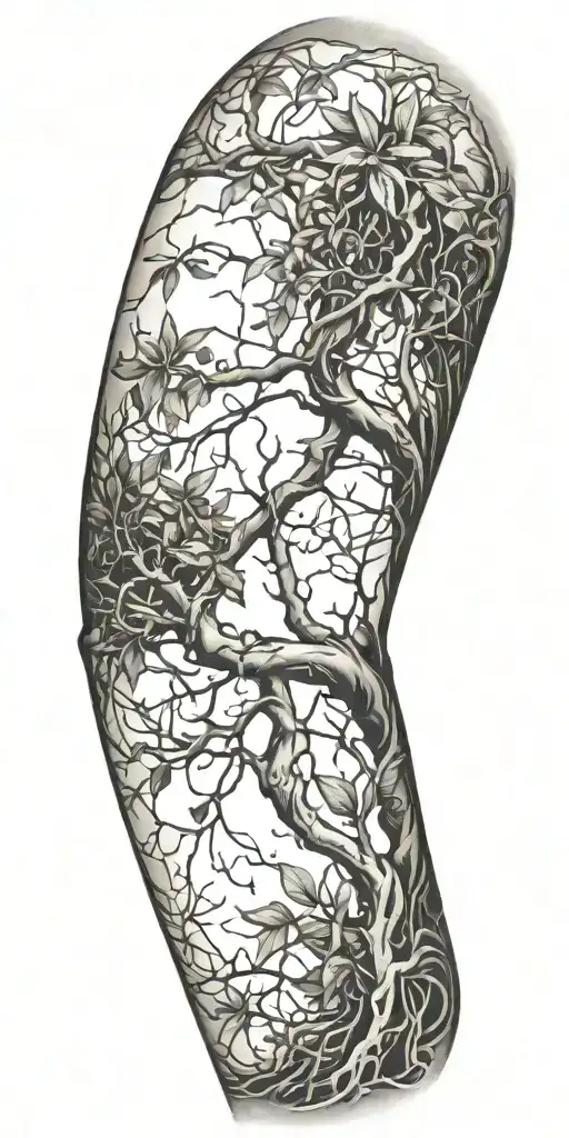 Mangrove With Vines Wrapped