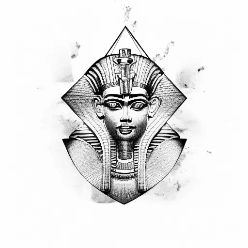 Egyptian God With Pyramids