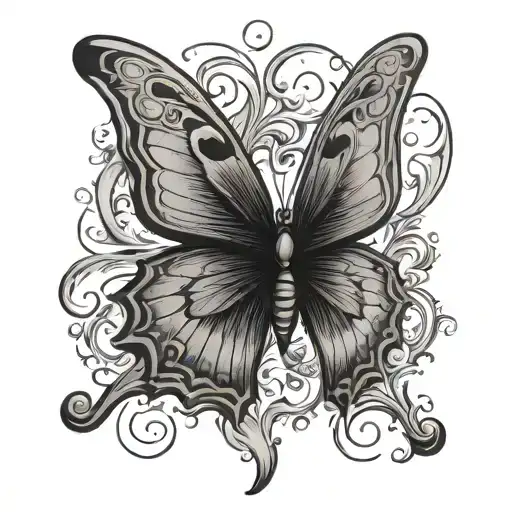 Tough Solid Black Butterfly