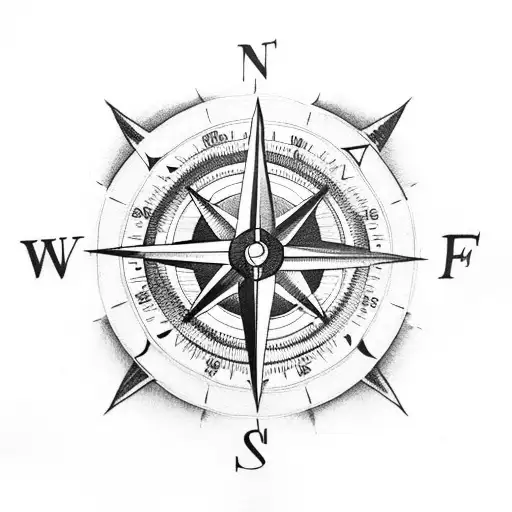 Compass With Anchor With Note