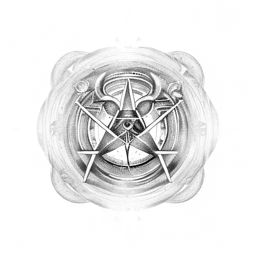 A Movie Reel With Six Frames Depicting Iconic Movies And An Aries Symbol Incorporated