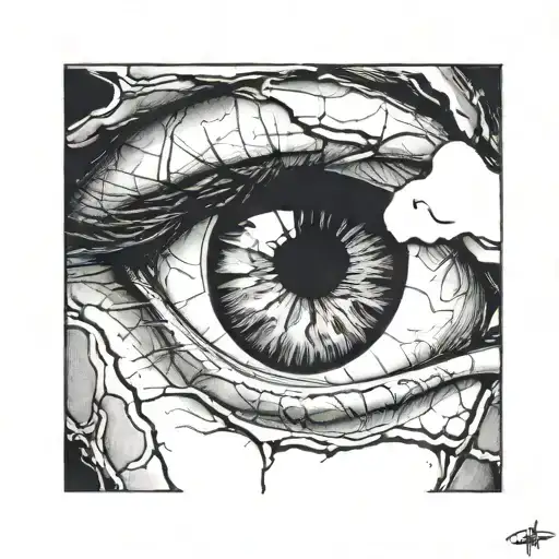 Cat Eyes In A Earth Crack