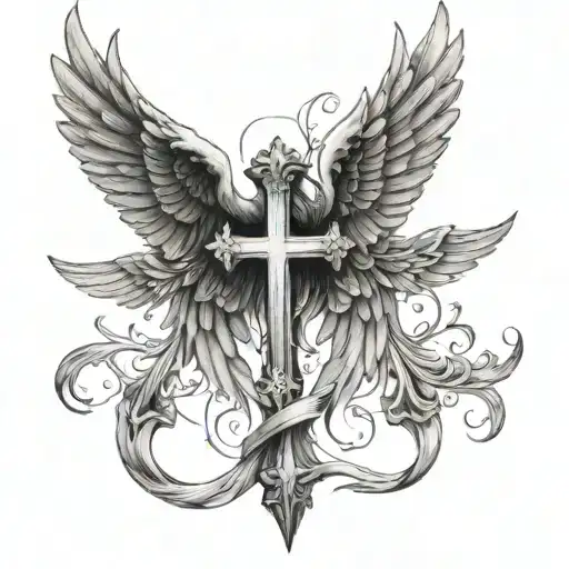 Cross Angel Wings