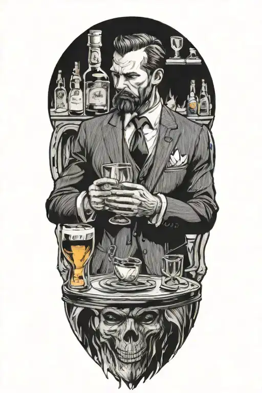 Suit Drinking Scotch