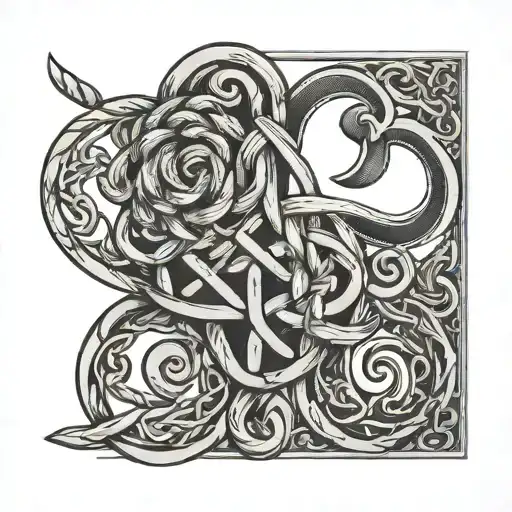 The Names Caden And Landon Included In An Irish Knot