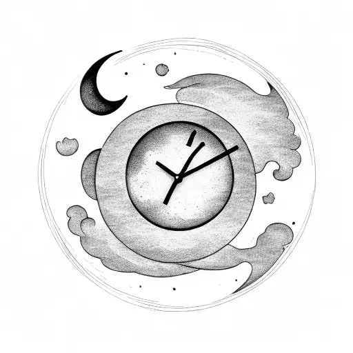Moon And Clock
