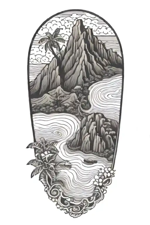 Color Hawaii Aerial View With No Border