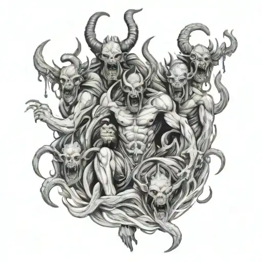 Create A Dark And Eerie Scene Of Demons Emerging From The Depths Of Hell