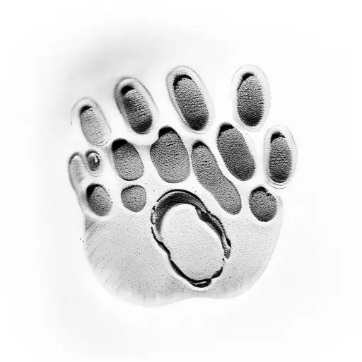 Dog Paw Print Memorial