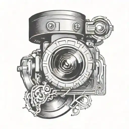 A Camera Lens Morphing Into A Musical Note Symbolizing The Harmony Between Photography And Music