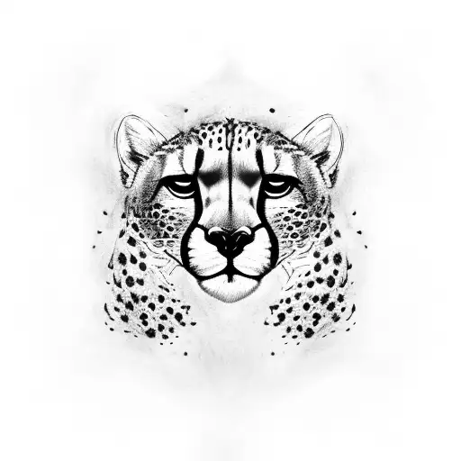 Outline Of A Cheetah Head Resemboling Brotherhood With A Renaissance Style To It On The Forearm