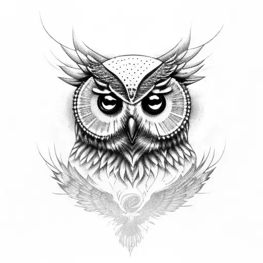 Owl Fused With Phoenix