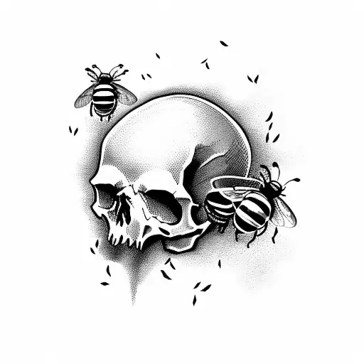 Skull With Bees