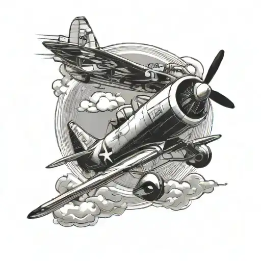 Race Car And Aircraft Flying Across