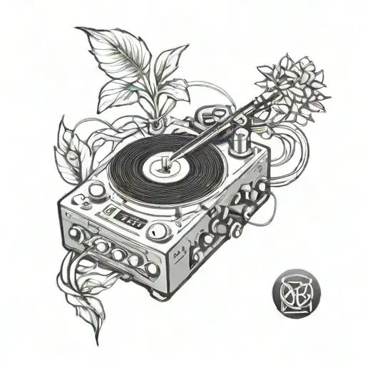 Vinyl Player Plant Intertwined