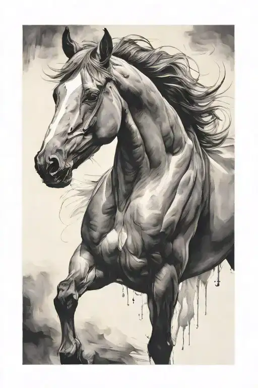 Oil Layered Painting Horse