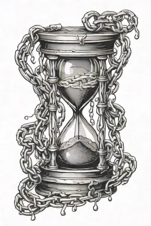 An Hourglass Wrapped In Chains