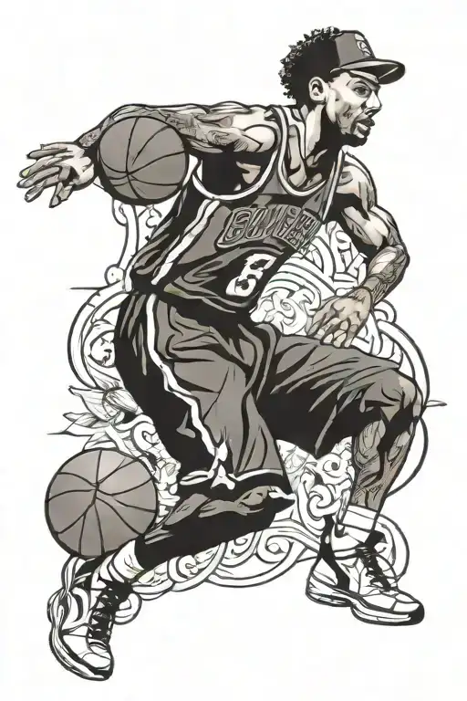A Basketball Player With A Country Music Inspired Tattoo Sleeve