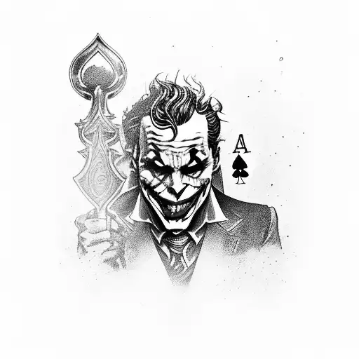 The Joker Holding An Ace Of Spades