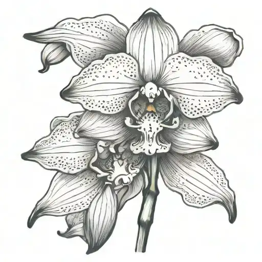 White Nun Orchid Single