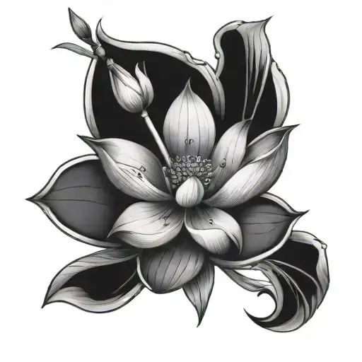Arrow Stuck In A Lotus Flower