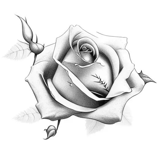 Morning Glory And Rose