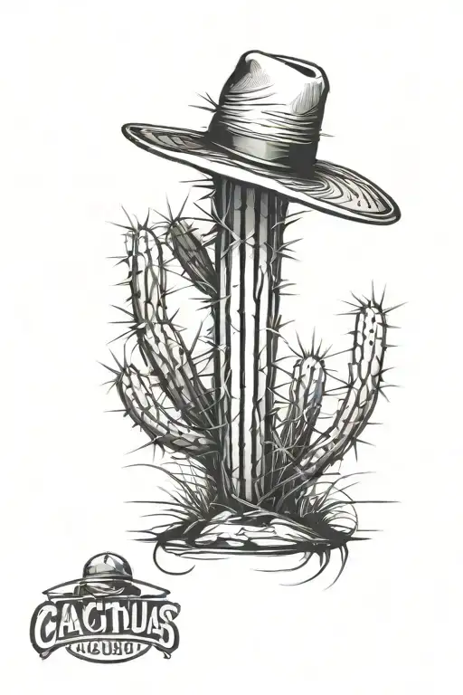 Straw Hat On A Cactus