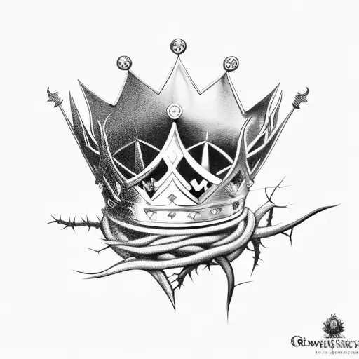 A King's Crown Made Of Thorns And Bones